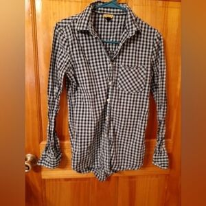 Prince & Fox button down checkered design light blue and blue